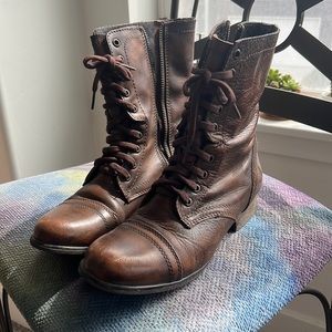 Steve Madden Brown Lace Up Boots